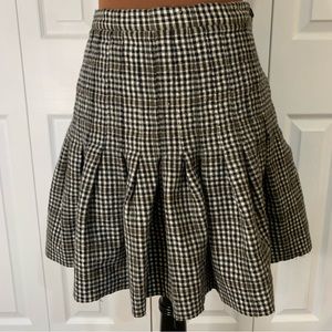 Vintage UK Sz34 Made In Scotland Pure New Wool plaid mini skirt
